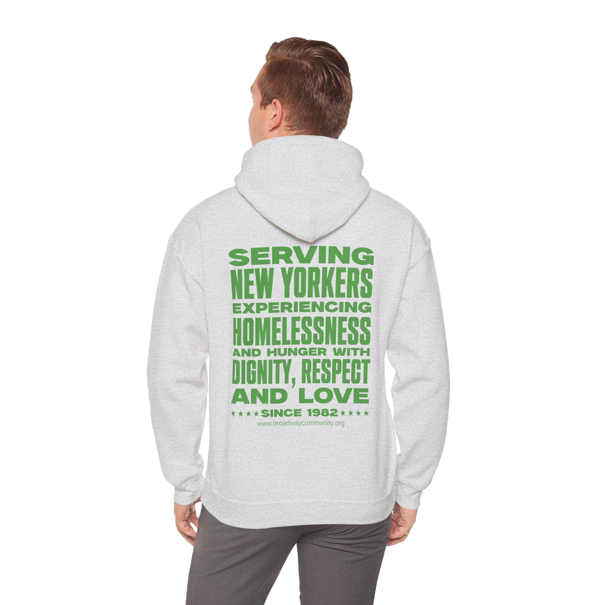 Serving New Yorkers Ash Hoodie - Broadway Community Collection